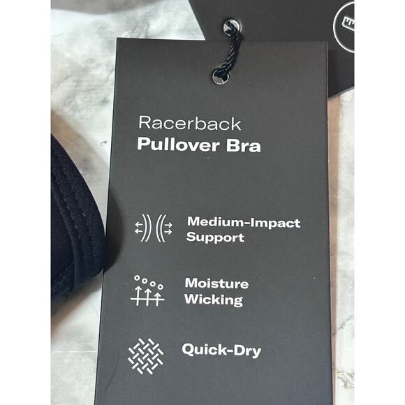 Knix Racerback Pullover Sports Bra XXL++ Black Med Impact Support Wicking NWT - Picture 8 of 9